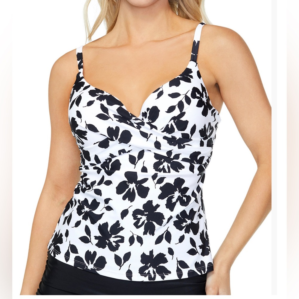 Island Escape Gemini Push Up Tankini Top